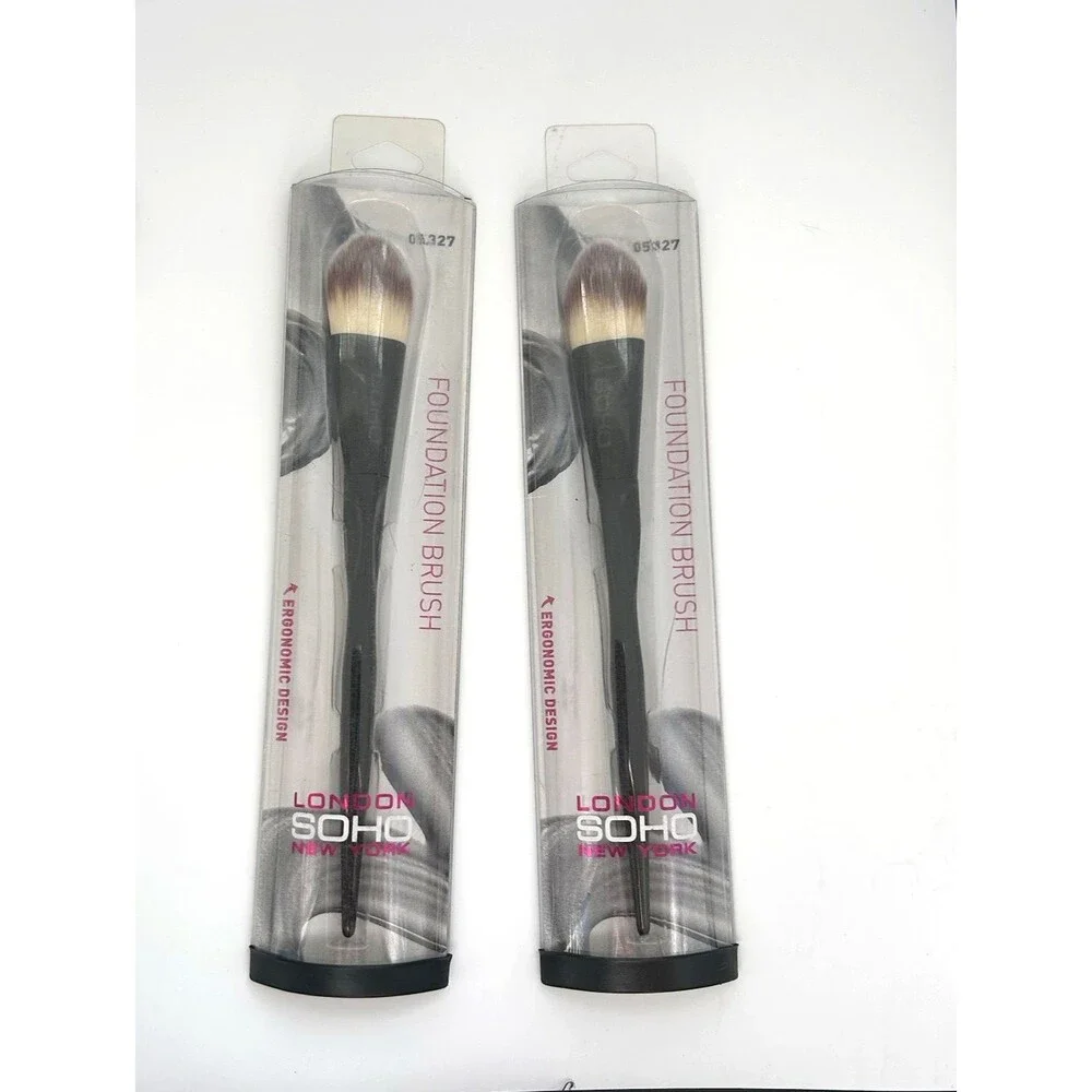 London SOHO New York Makeup Brush Lot + Brush Cube Holder NEW Sealed